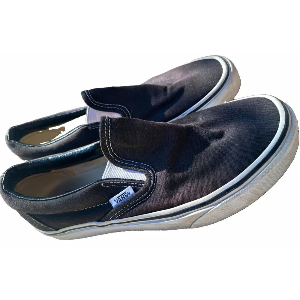 Vans Classic Slip On Black Canvas Sneakers Shoes Men’s 6 Women’s 7.5 EU 38